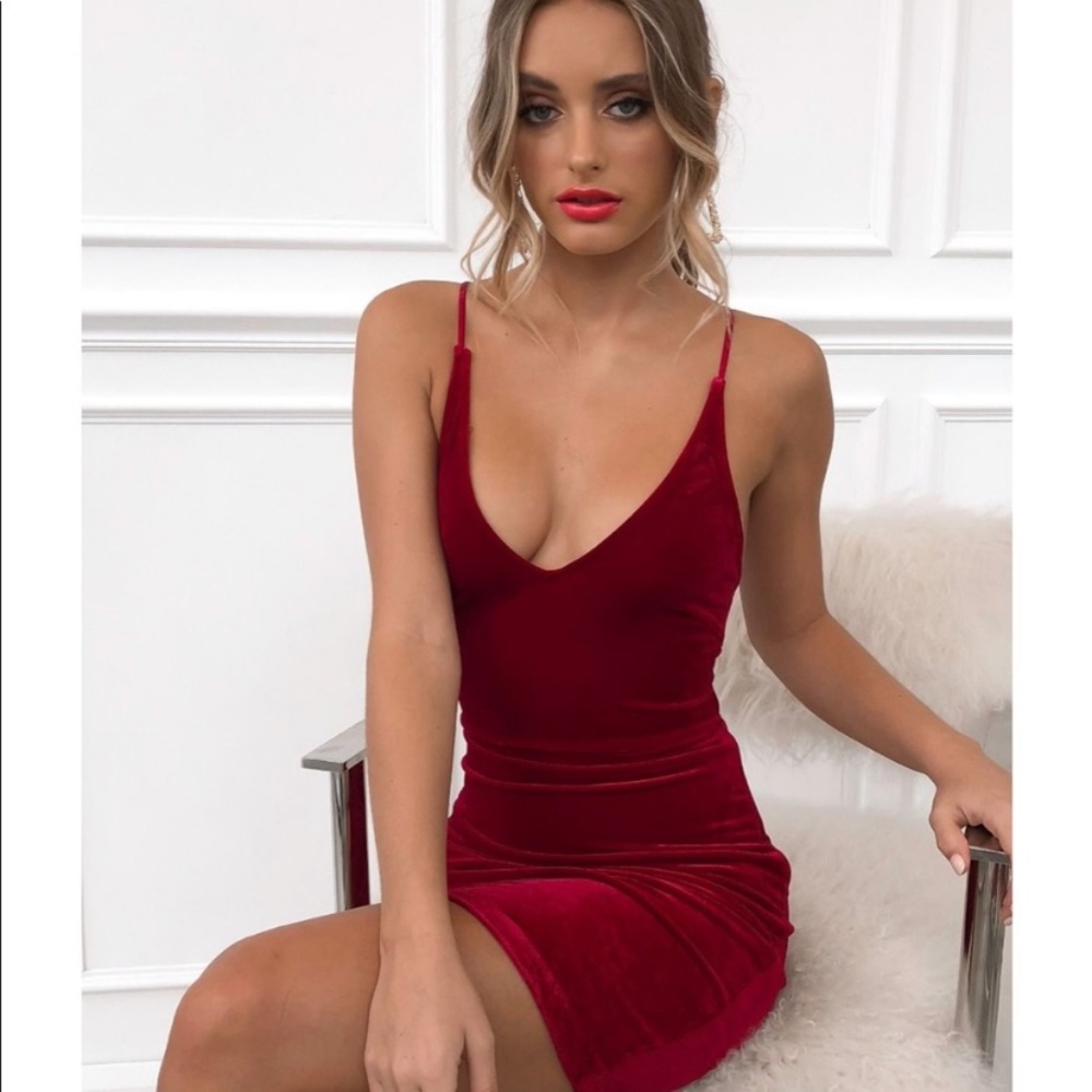 Velvet Dreams Wine Mini Dress - NWOT